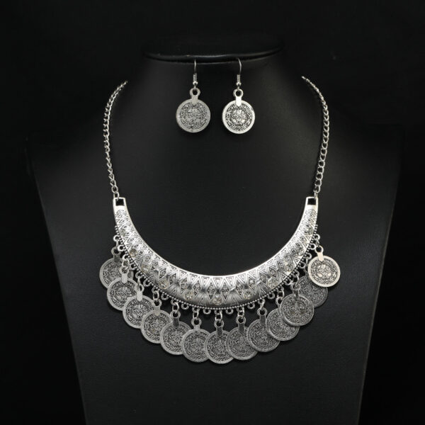 Metal Neckband Necklace Earring Bracelet Suit - Image 7