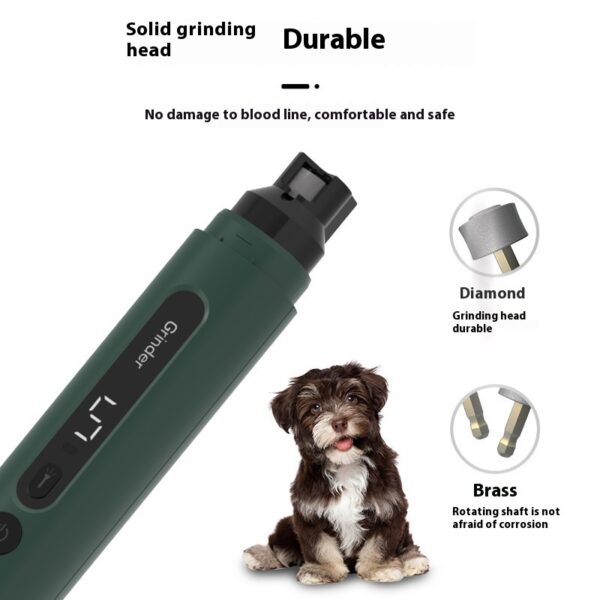 Dog Nail Grinder Electric Pet Nail Trimmers Rechargeable Cat Nail Grinders Super Quiet With 5-Speed Setting For Small Medium Large Dogs Cats Claw Care Pet Products - Image 4