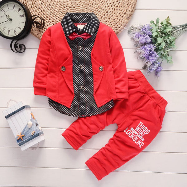 New Design Toddler Boys Casual Suit Set Boys Clothes Set Printed Suit Infant Boys Children Clothing Set - Image 4