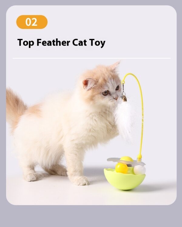 Cat Interactive Toy Funny Tumbler Toy Kitten Exercise Catching Leaky Food Ball Teaser Feather Wand Toys For Cat Accessories Pet Products - Image 3