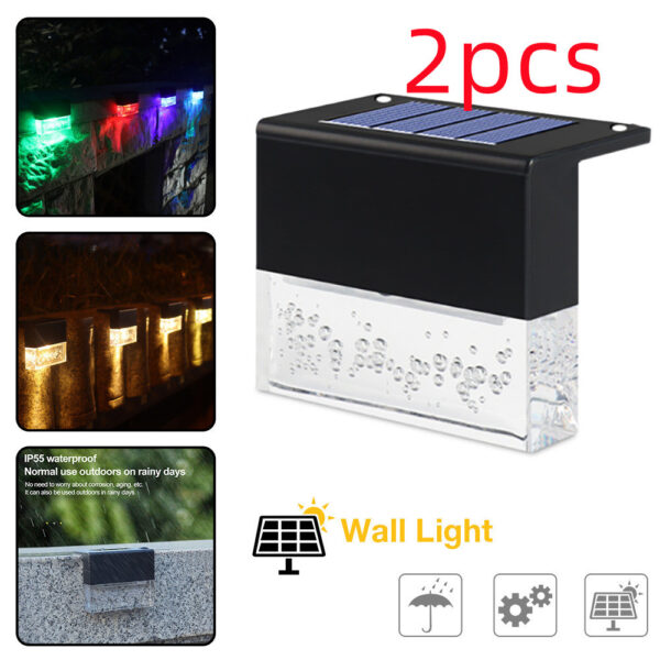 Waterproof New RGB LED Solar Light Step Fence Light - Image 6