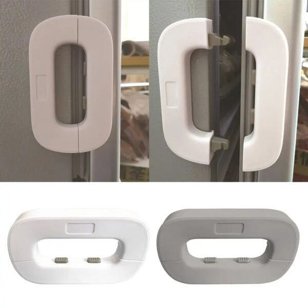 Household Refrigerator Lock Freezer Door Lock Toddler Children's Cabinet Safety Lock Baby Anti-pinching Safety For Baby Kitchen Gadgets - Image 9