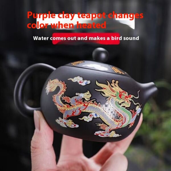 Chinese Style Hot Dragon And Phoenix Purple Sand Teapot - Image 10