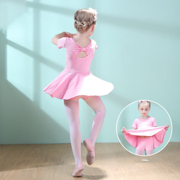 Children Dance Clothing Summer Short-sleeved Girls Dance Skirt Children Exercise Clothing Ballet Dance Dress - Image 7