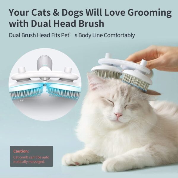 Pet Cat Brush Dog Slicker Brush Double-headed Negative Ion One-button Self Cleaning Dog Cat Hair Removal Pets Products - Image 3