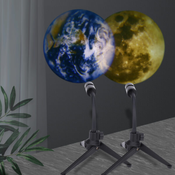 2 In 1 Star Projector Earth And Moon Projection Lamp 360 Rotating Bracket USB Led Night Light For Bedroom Decoration - Image 9