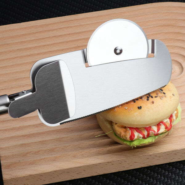 3-in-1 Pizza Cutter With Hanging Holes Labor-Saving Durable Rolling Cutter For Kitchen Cooking Kitchen Gadgets - Image 2