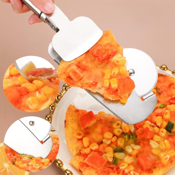 3-in-1 Pizza Cutter With Hanging Holes Labor-Saving Durable Rolling Cutter For Kitchen Cooking Kitchen Gadgets - Image 5