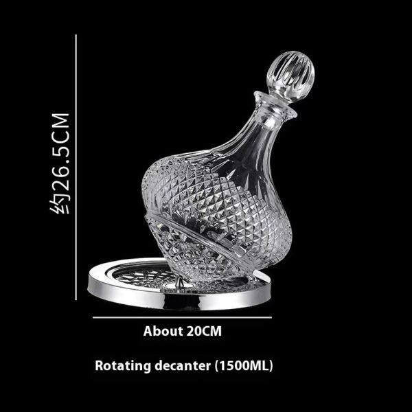 Good-looking Light Luxury Gold Crystal Household Rotating Gyro Wine Decanter Wine Aerator Mirror Jug Gift Bar Decoration - Image 10